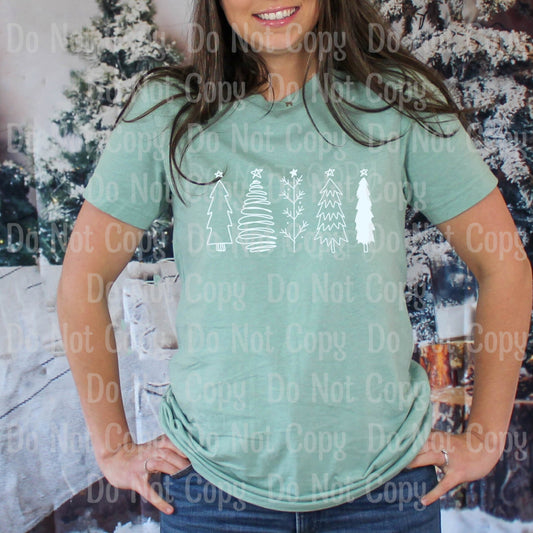 Christmas Trees - Screen Print Transfers