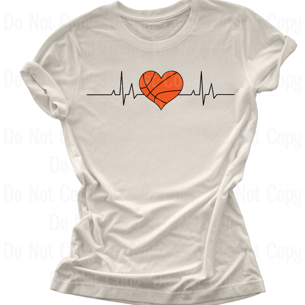 Basketball Heartbeat Dtf Transfers