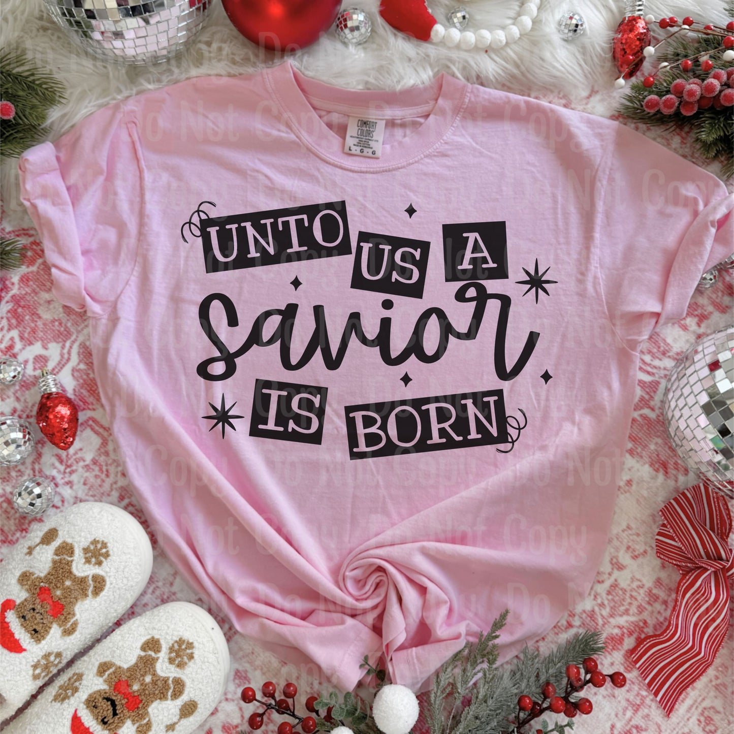 Unto Us a Savior is Born DTF Transfers