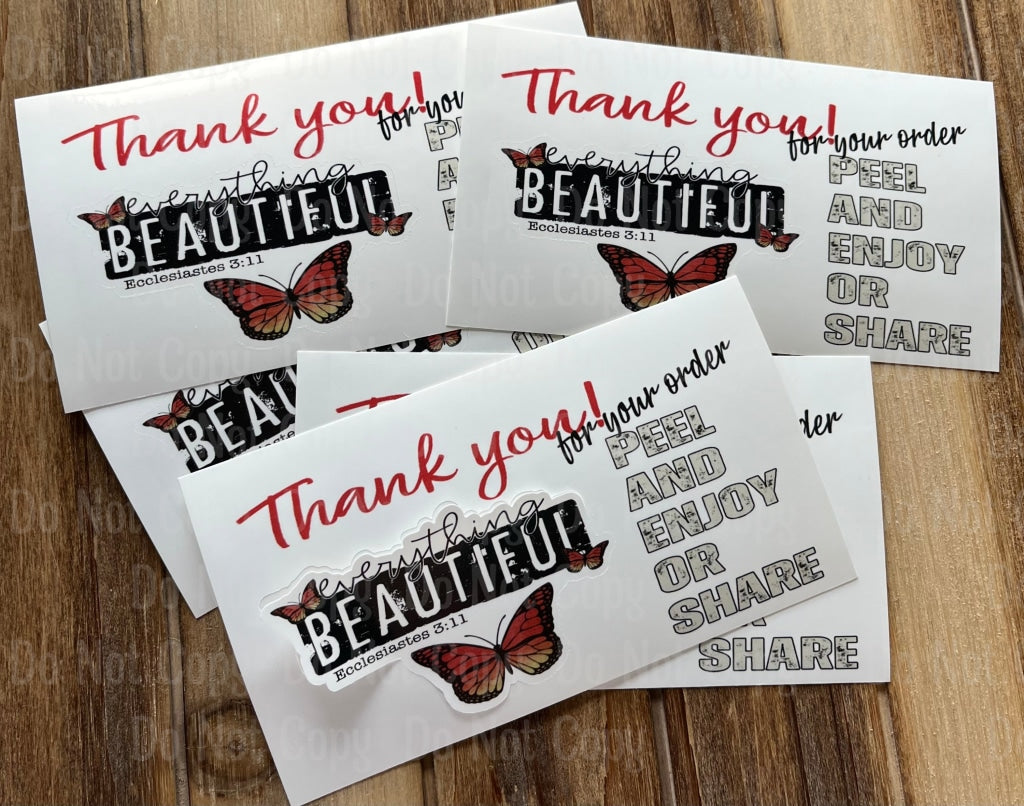 Thank you for your order - Free Sticker - Everything Beautiful