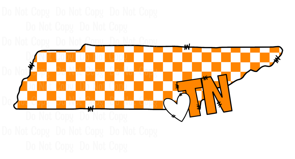 Home Tennessee With Heart Orange