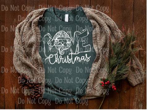 **adult** Santa Love - Christmas Screen Print Transfers