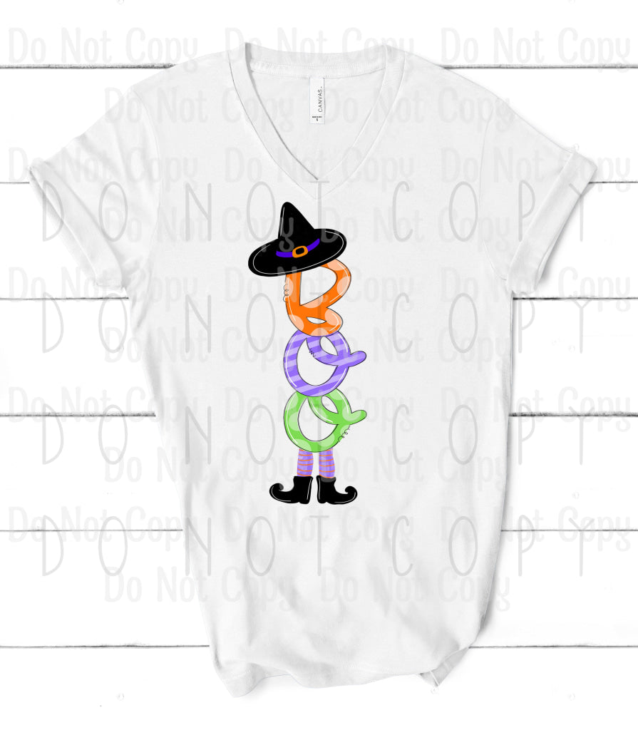 Boo - Witch Hat And Legs Sublimation Print Transfers
