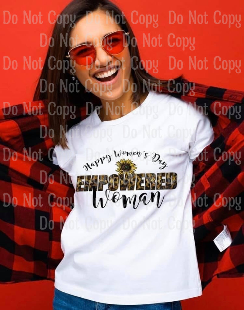 Happy Womens Day - Empowered Woman Sublimation Print Transfers