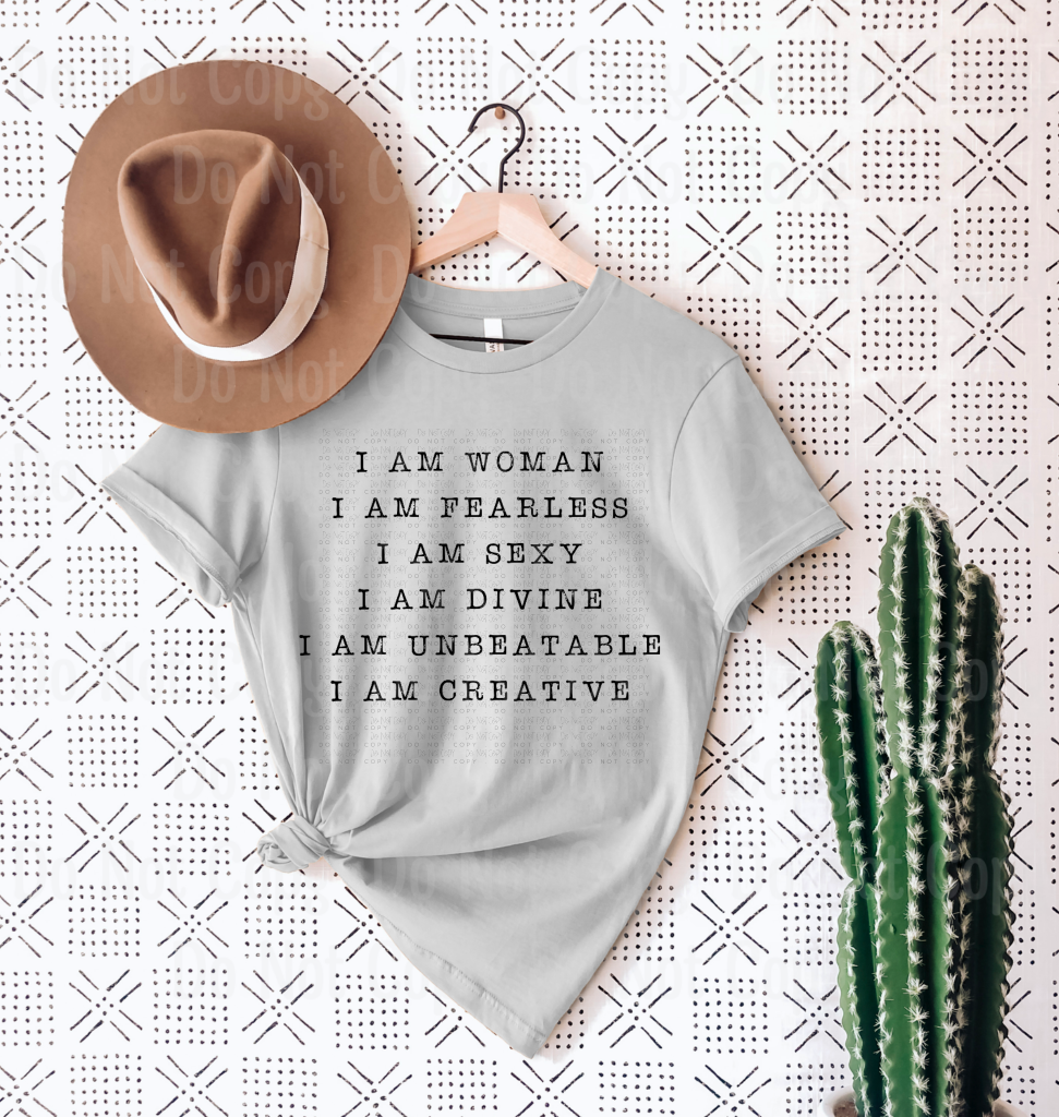 I Am Woman Fearless Sexy Unbeatable Creative