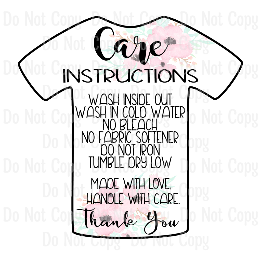 Pink Flower Care Stickers