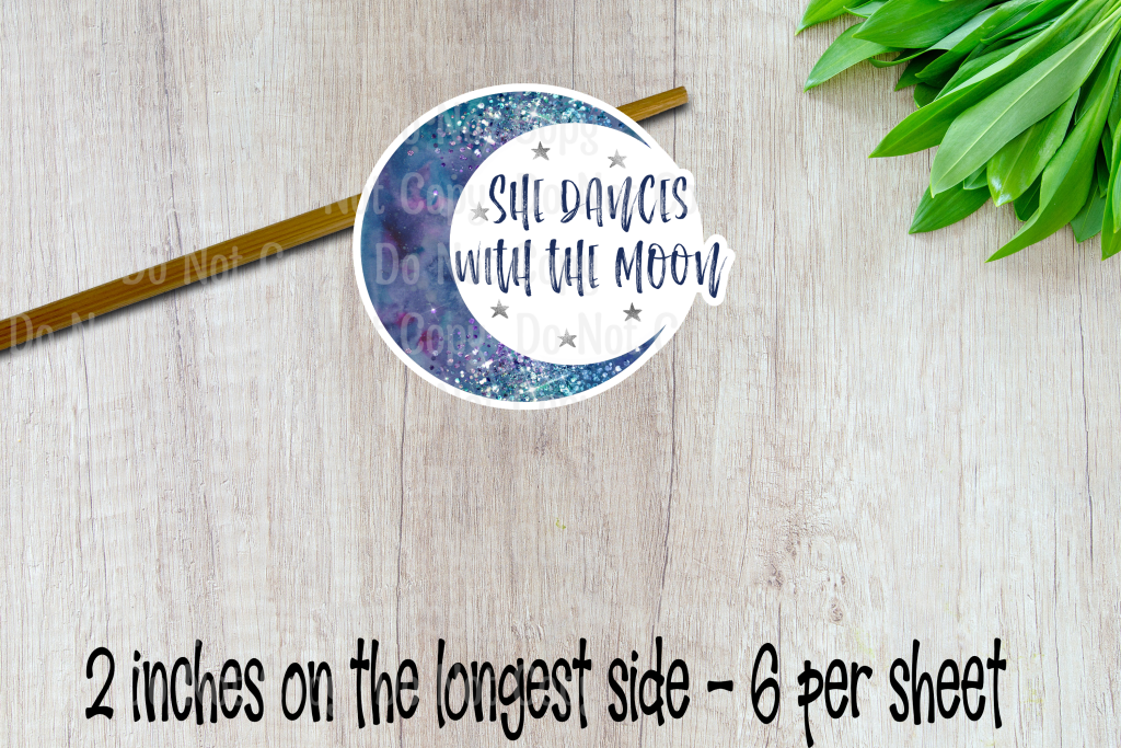 She Dances With The Moon Sticker Sheet