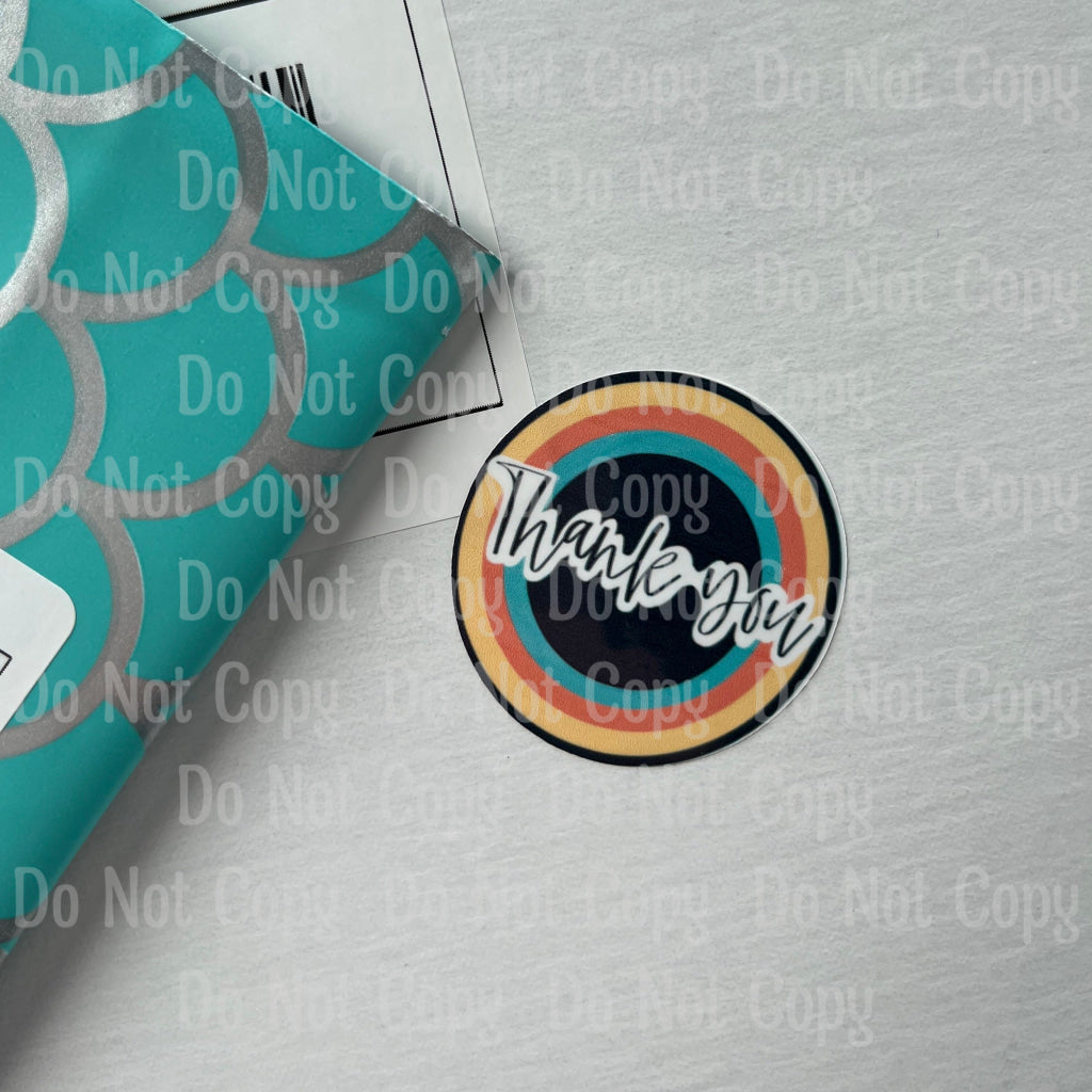 Thank You - Bullseye Circle Sticker Sheet