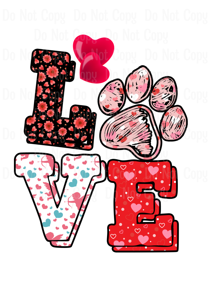 Valentine Love Paw