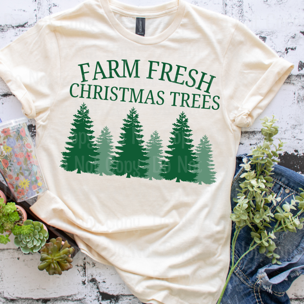 Farm Fresh Christmas Trees Dtf Transfers