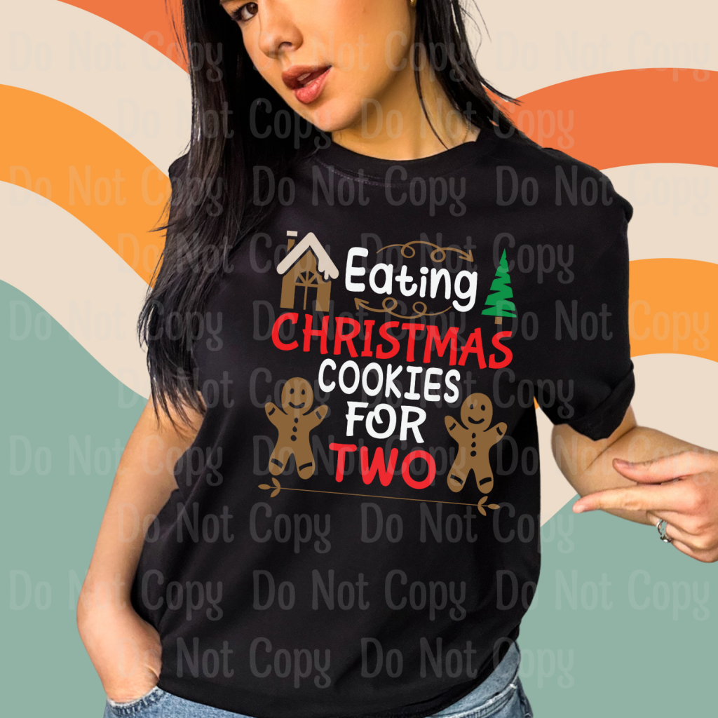 Eating Christmas Cookies For Two Dtf Transfers