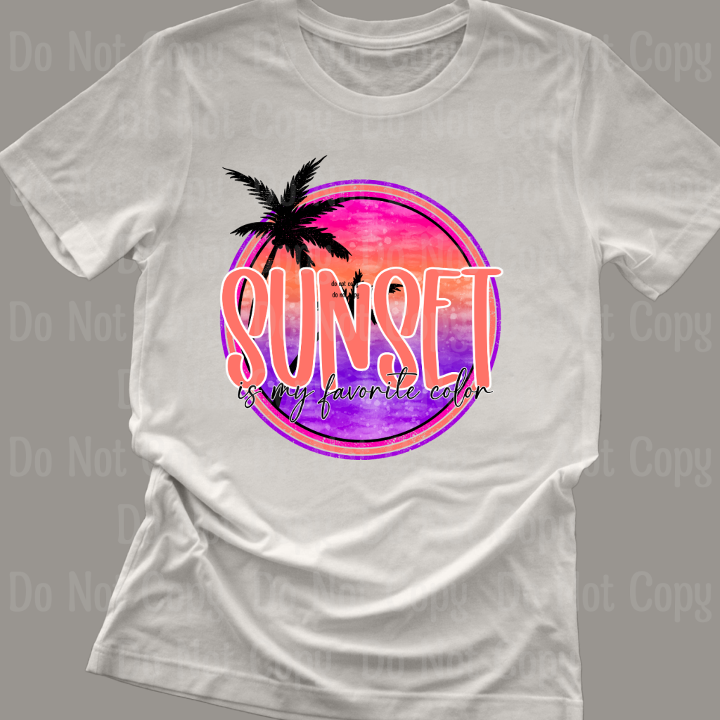 Sunset Is My Favorite Color Dtf Transfers