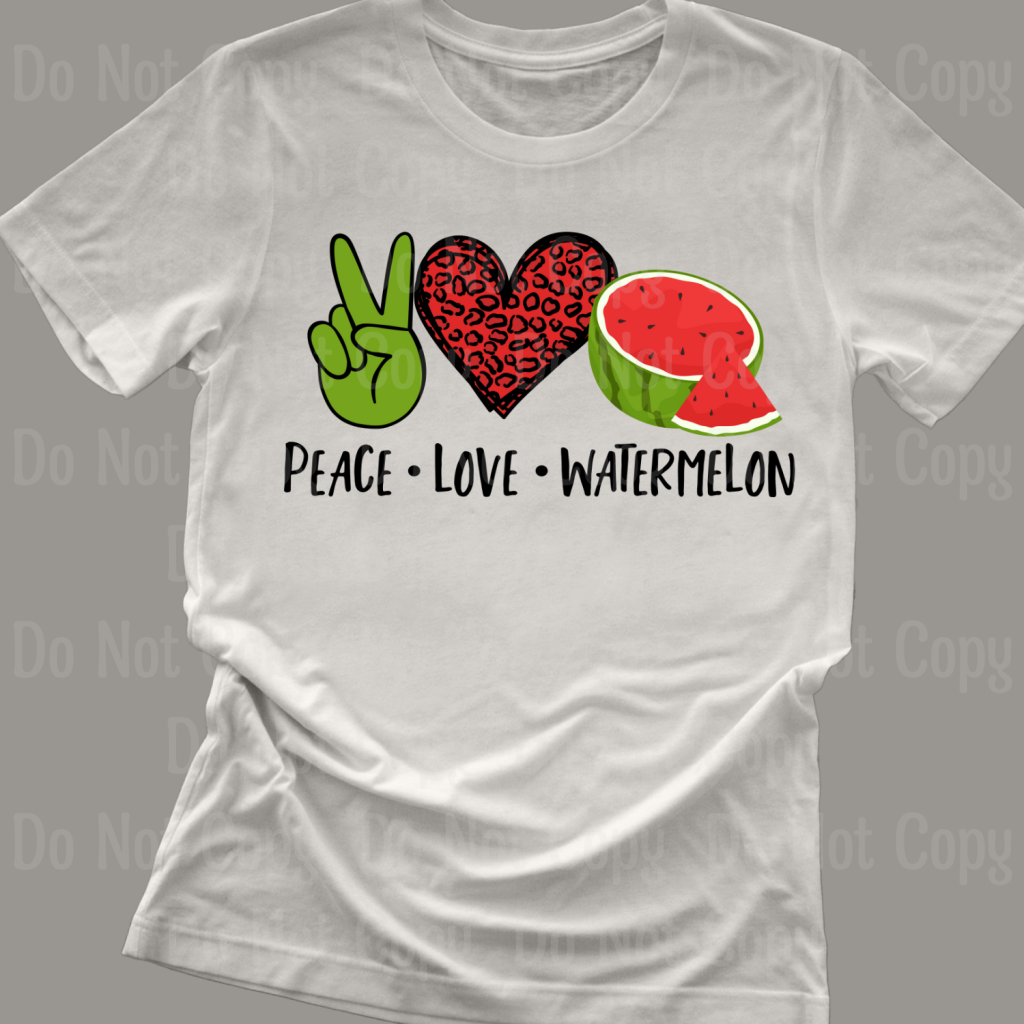 Peace Love Watermelon Dtf Transfers