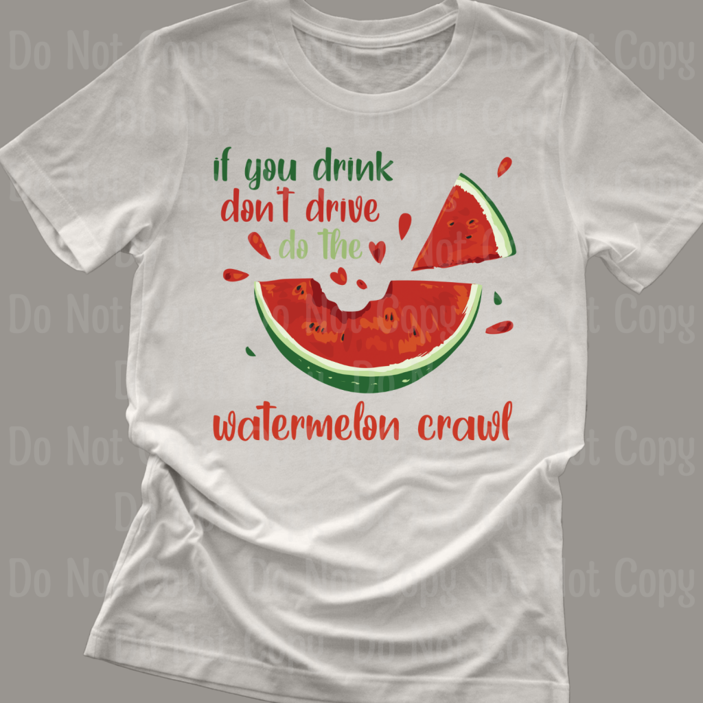 Watermelon Crawl Dtf Transfers