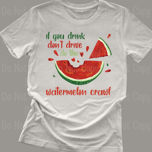 Watermelon Crawl Dtf Transfers