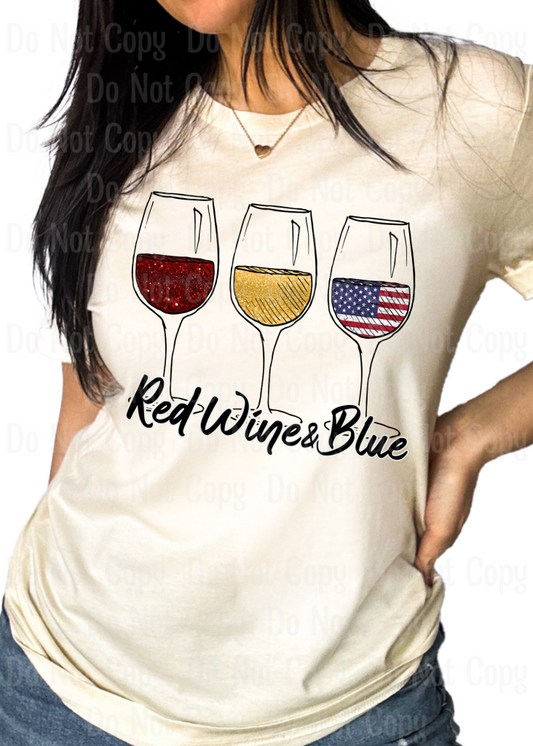 Red Wine And Blue Dtf Transfers