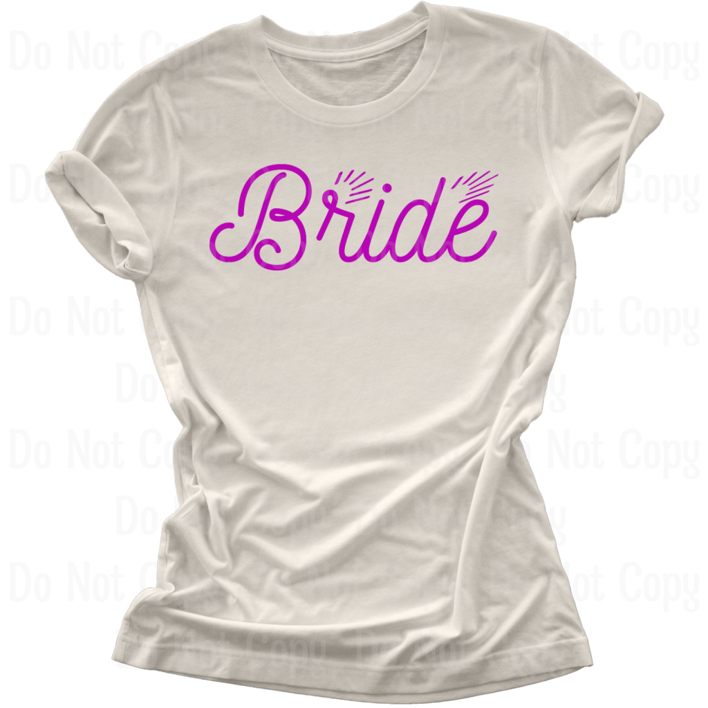 Bride Purple Dtf Transfers