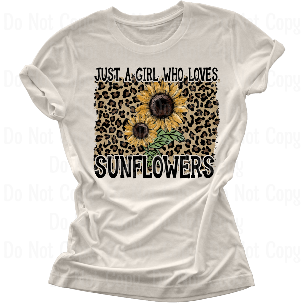 Just A Girl Who Loves Sunflowers Dtf Transfers