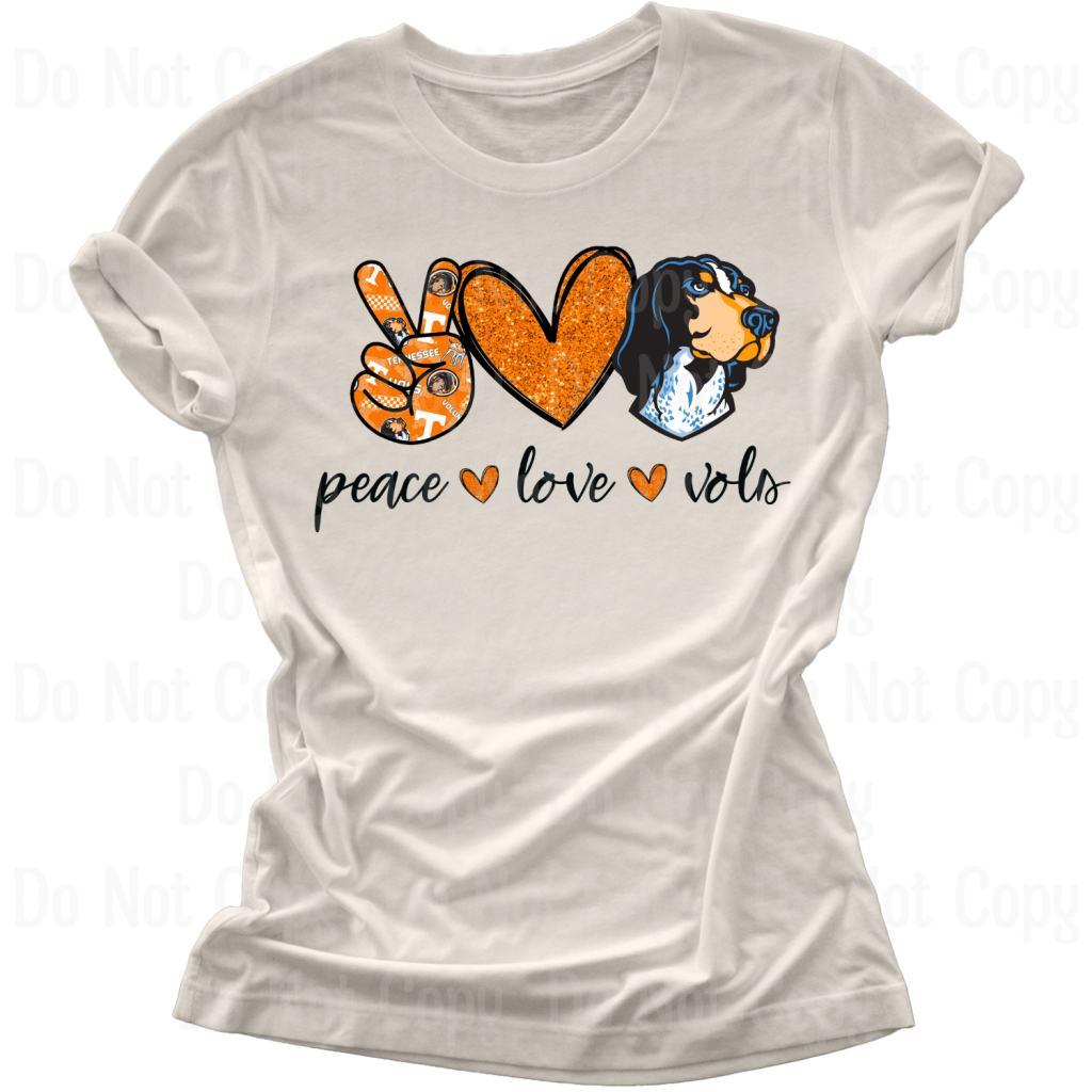 Peace love Tennessee Vols – Southernly Creations Transfers