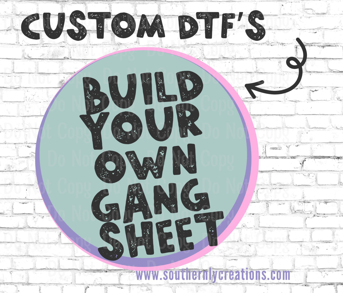 BUILD YOUR OWN - CUSTOM - DTF Transfer GANG SHEETS – Southernly ...