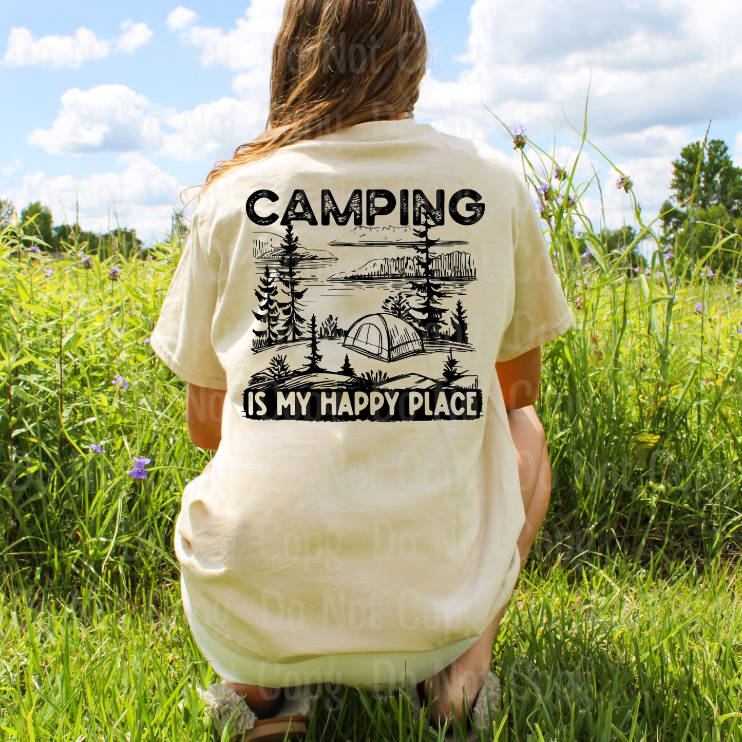 CAMPING IS MY HAPPY PLACE DTF Transfers