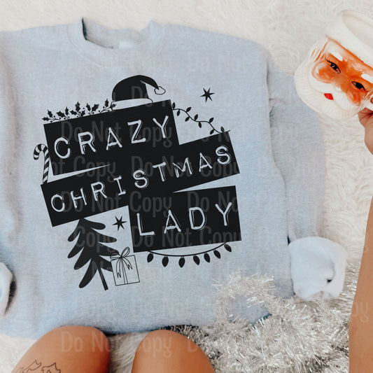 Crazy Christmas Lady DTF Transfers