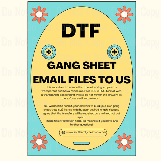 Custom - Dtf Transfer Gang Sheets Email Files To Us Gang Sheet