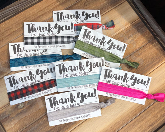 Hair Ties - Thank You Card