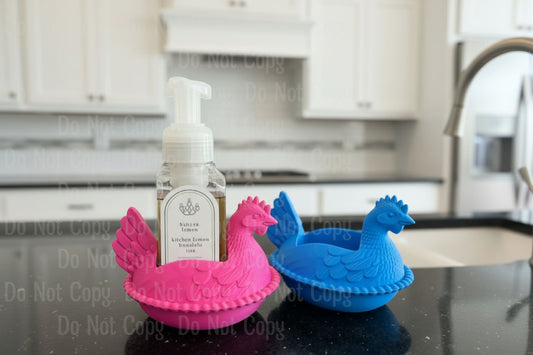 Hen on Nest Soap Holder 3D Printed Laser Engraved Ornaments
