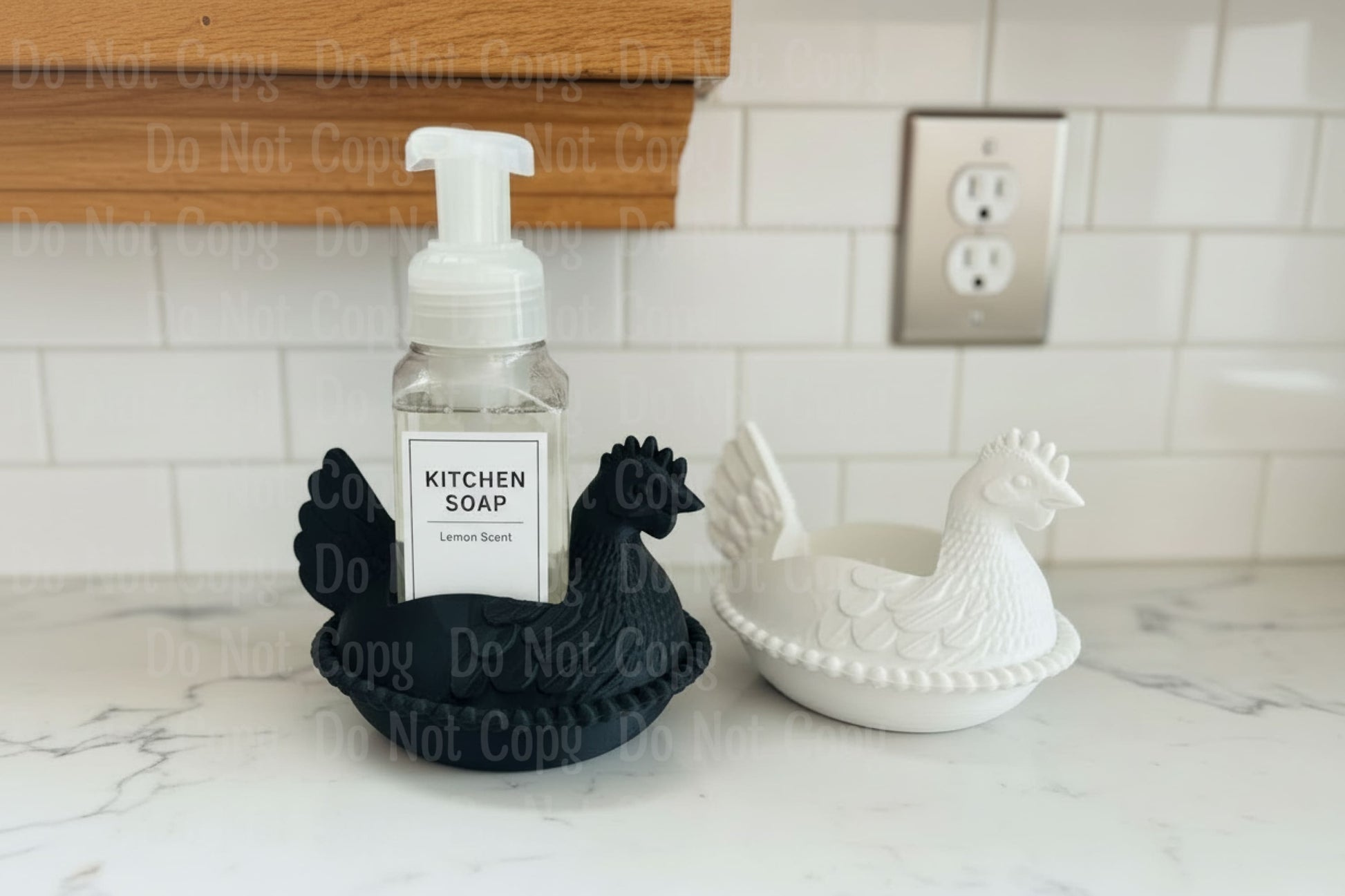 Hen on Nest Soap Holder 3D Printed Laser Engraved Ornaments
