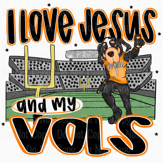 I love Jesus and my Vols DTF Transfers
