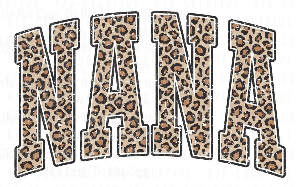 Retro Varsity NANA Leopard Print