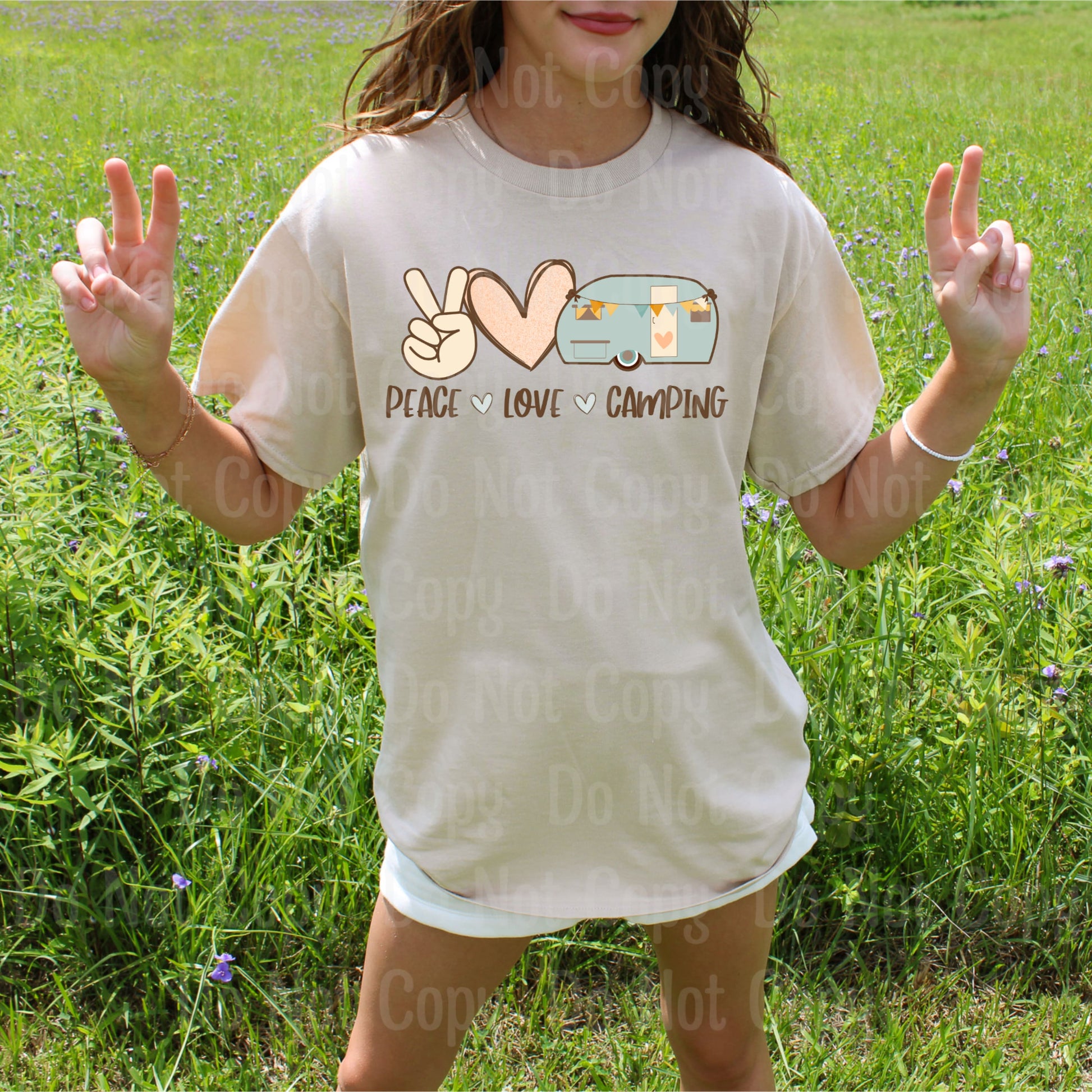 PEACE LOVE CAMPING DTF Transfers
