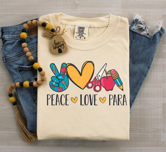 PEACE LOVE PARA 2 DTF Transfers