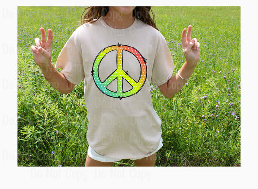 PEACE SIGN 24 DTF Transfers