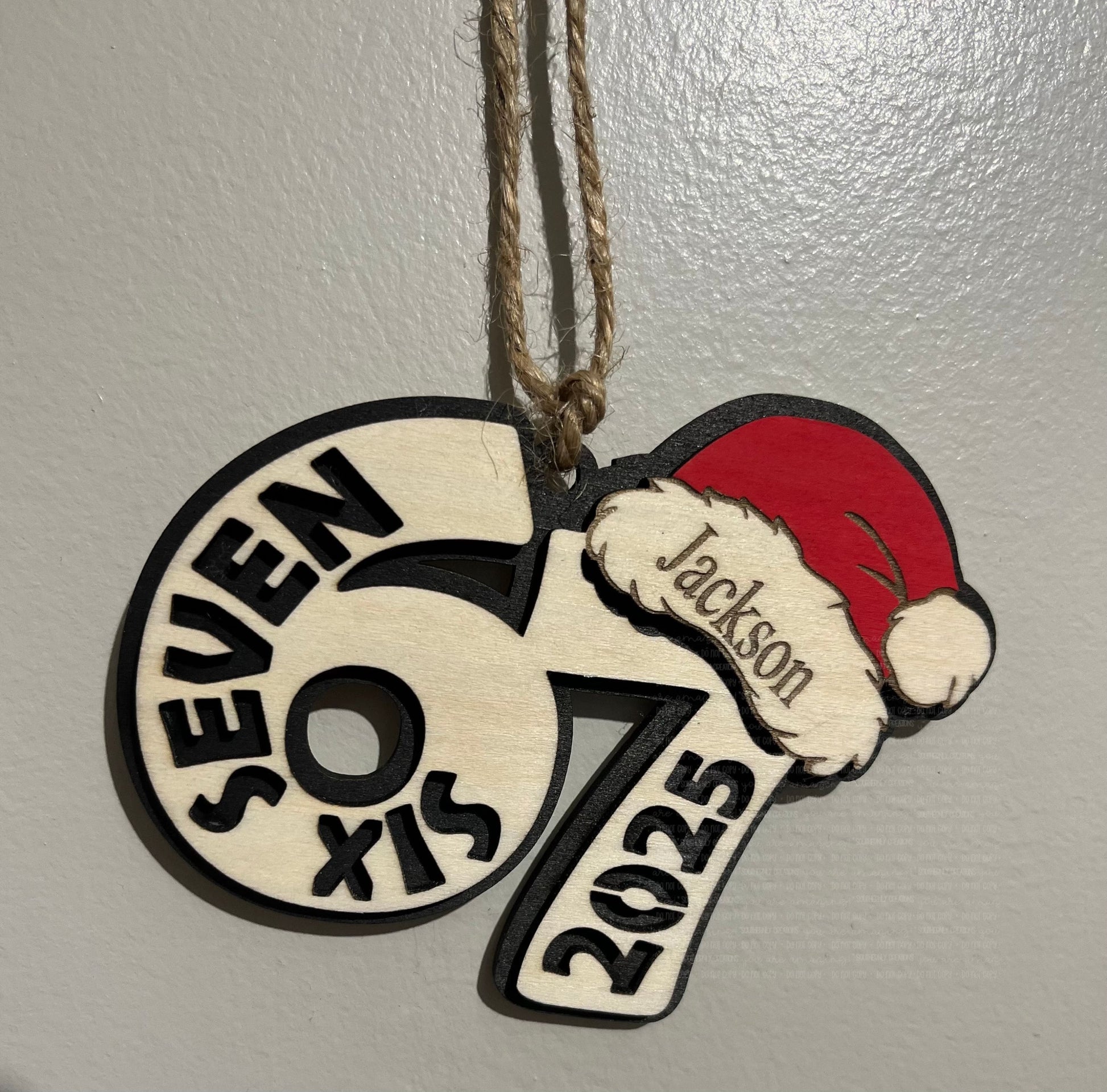 Personalized ’67’ Christmas Ornament - Custom Name Laser Engraved Wooden Ornament Ornaments