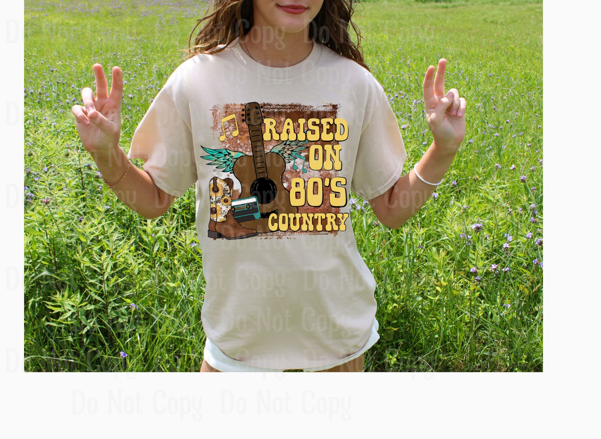 RAISED ON 80’S COUNTRY -- 80’S DTF Transfers