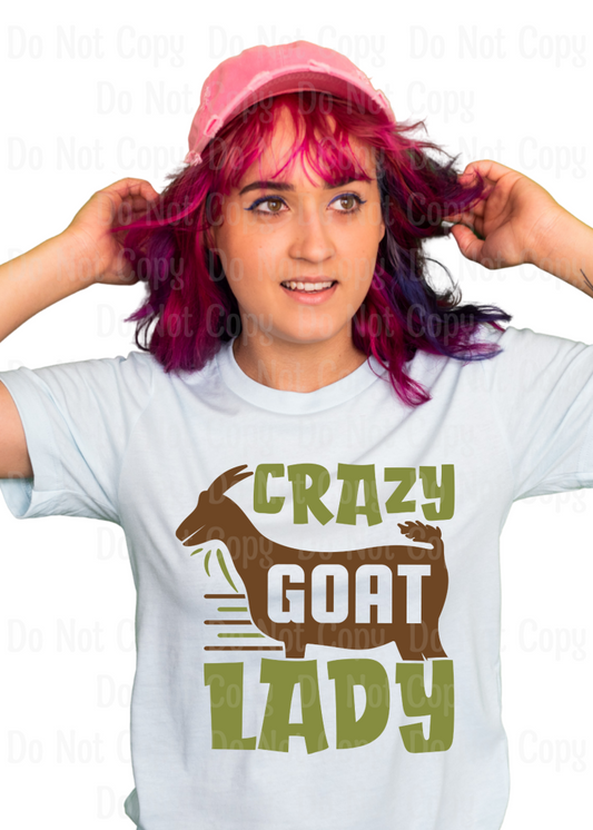 Crazy Goat Lady Dtf Transfers