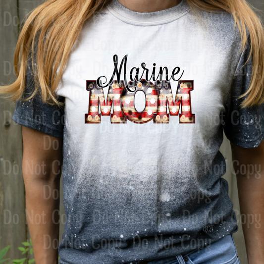 Marine Mom Marquee Letters - Dtf Transfer Transfers