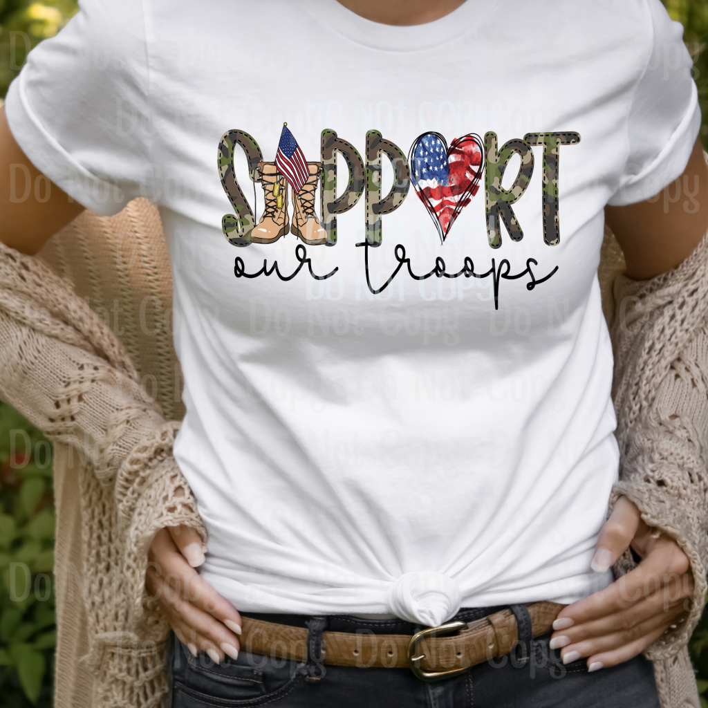 Support Our Troops - Dtf Transfer Transfers