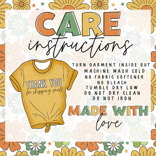 FLORAL SHIRT CARE STICKER