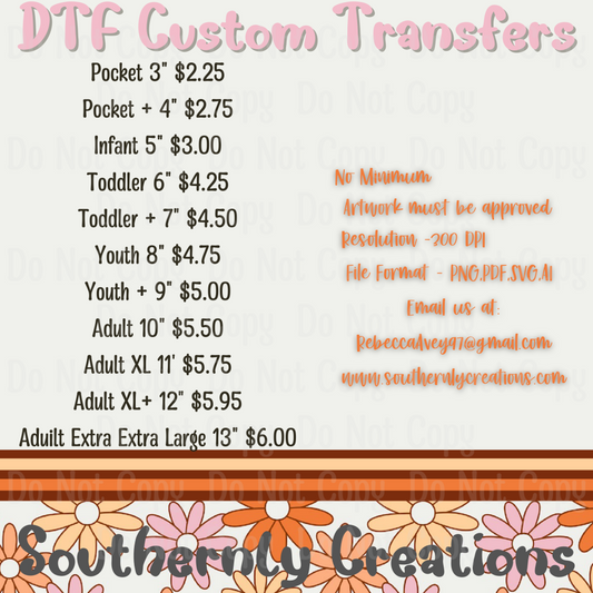 Custom - Dtf Transfer Single Images Transfers