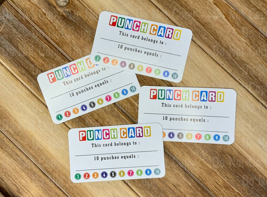 Punch Card (Cards Only) Hair Ties
