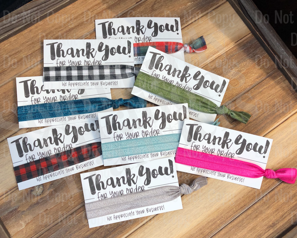 Hair Ties - Thank You Card