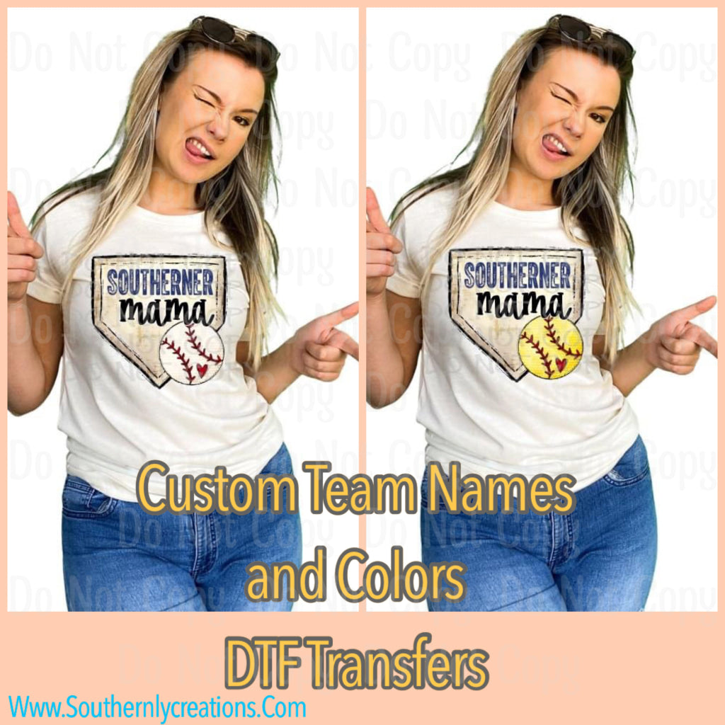 Custom Team Sport Mama Dtf Transfers