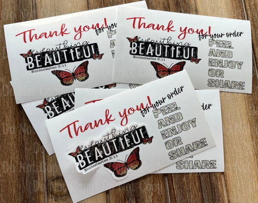 Thank you for your order - Free Sticker - Everything Beautiful
