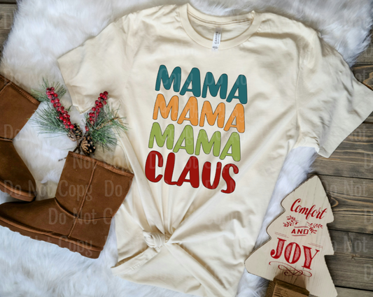 Mama Claus Screen Print Transfers