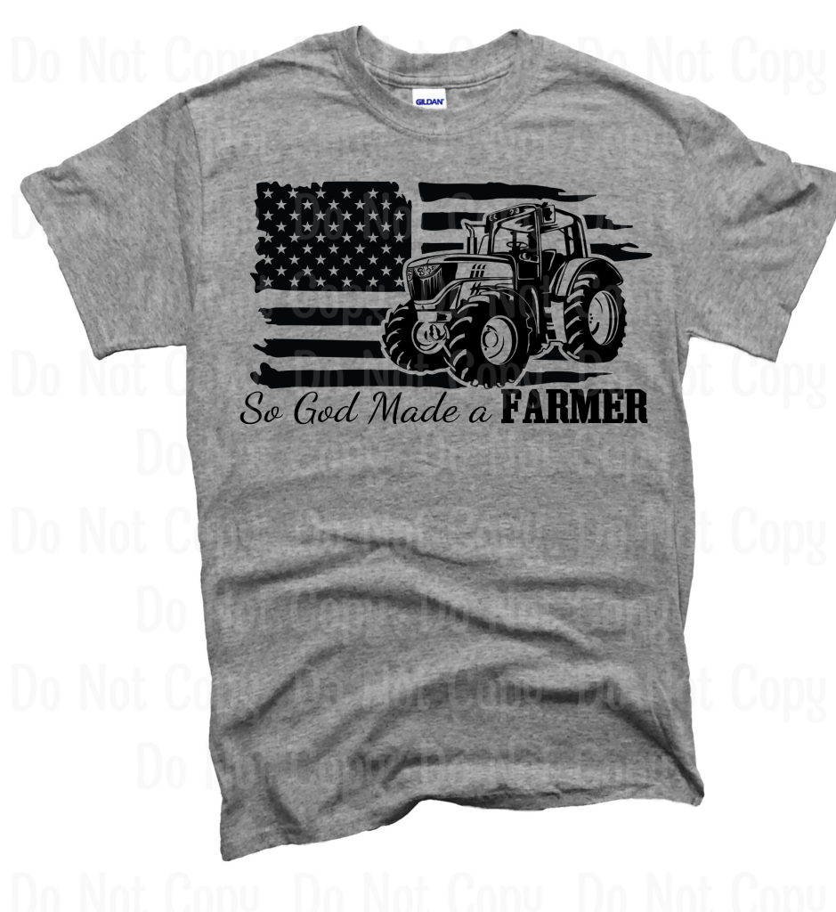 So God Made A Farmer Dtf Transfers