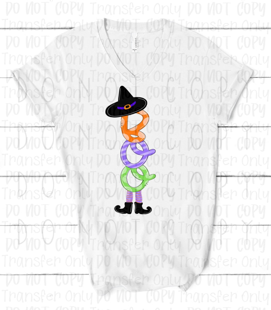 Boo - Witch Hat And Legs Sublimation Print Transfers