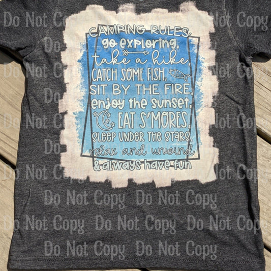Camping Rules - Sublimation Print Transfers
